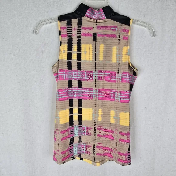 Jamie Sadock Tank Top Womens XS Golf Tennis Pink Creme Brulee 1/4 Zip Shirt - Picture 5 of 11
